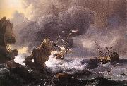 BACKHUYSEN, Ludolf Ships in Distress off a Rocky Coast china oil painting reproduction